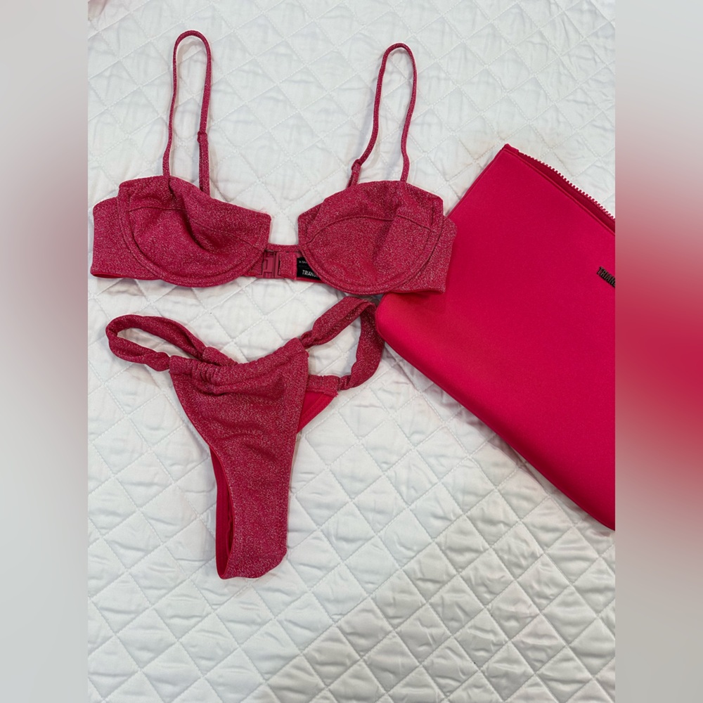 Triangl Swimwear Sparkling Pink Bikini Set